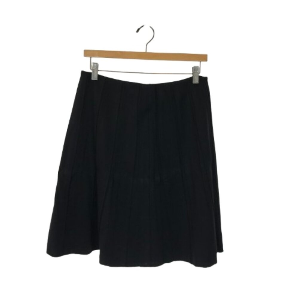 NWT Womens Petite Size 6 6P Alfani Flange Tuck Stretch Ponte A-Line Skirt NEW